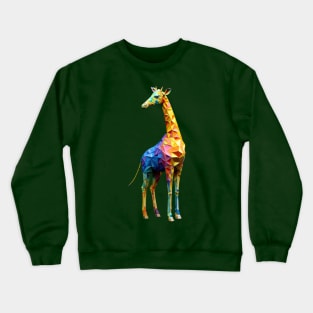 Colorful Origami Giraffe Crewneck Sweatshirt